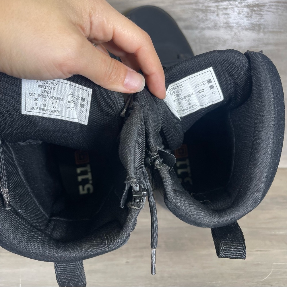 5.11 Tactical Mens 11 Black Lace Up Combat Boots Gorpcore Moto Biker Grunge - Picture 11 of 15